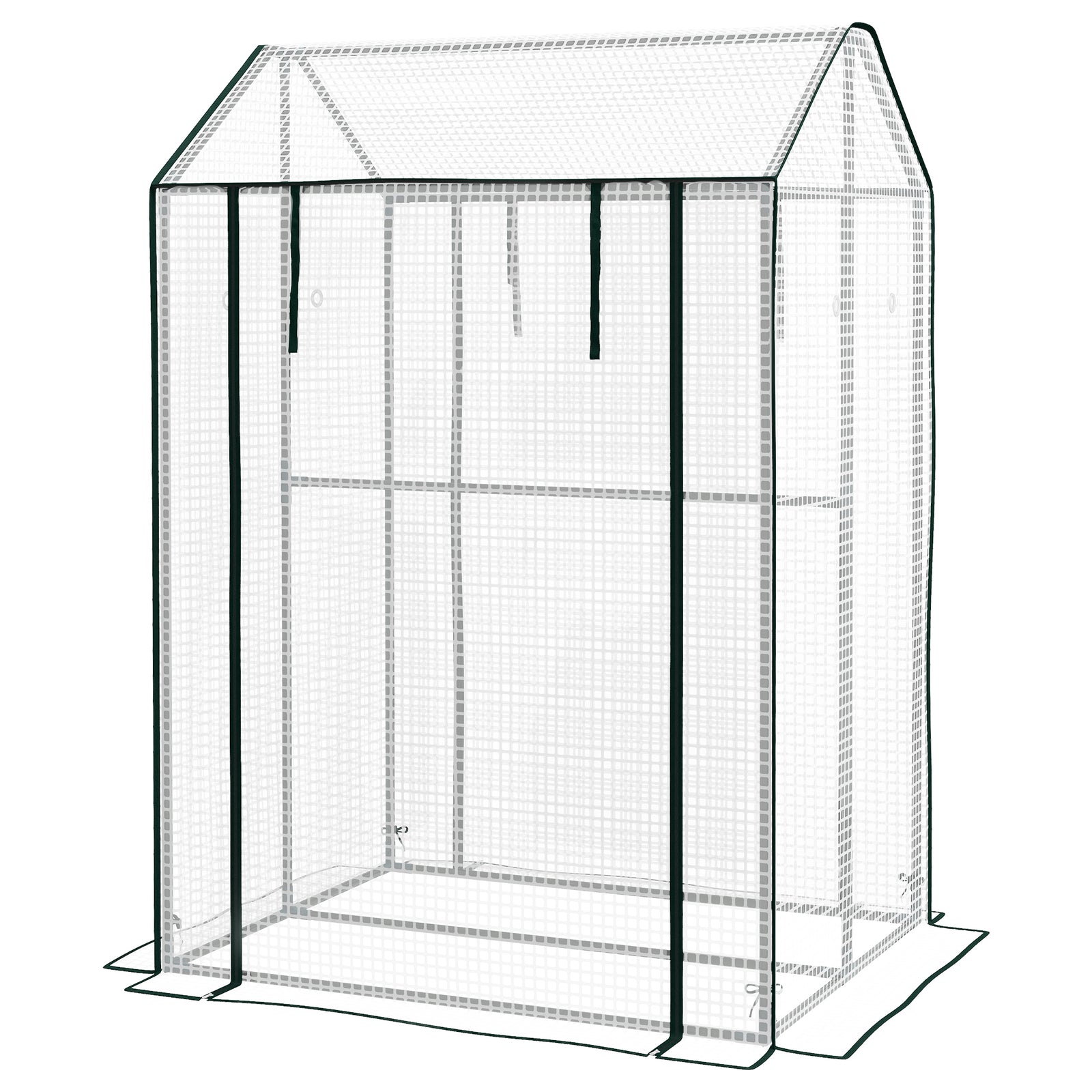 Greenhouse With 2 Roll-up Doors And Vent Holes
