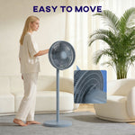 40 Cm Standing Pedestal Fan, Quiet Electric Cooling Floor Fan | Grey
