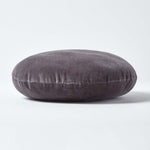 Luxury Velvet Round Cushion | 40cm x 40cm | Dark Grey