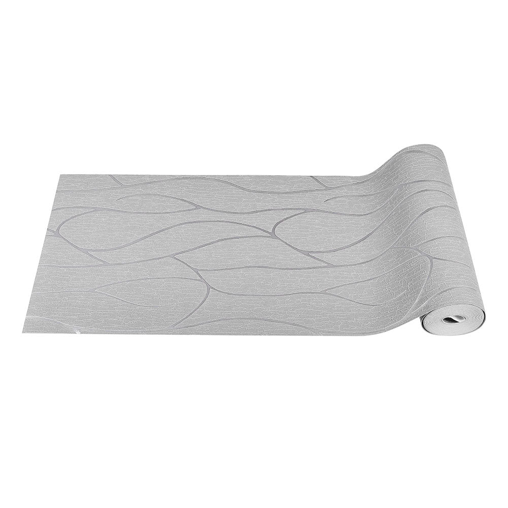 Smoke Grey 3d Stripe Non Woven Wallpaper Roll 950cm