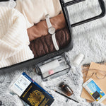 56x45x25cm Large Cabin Carry On Case - Overhead Luggage Suitcase - 4 Spinner Wheels - Abs Hard Shell Cabin Bag | Cabin | Black