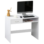 Modern Computer Desk With Shelf, Drawer