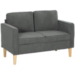 Compact 2 Seater Sofa With Under Seat Storage | One Size | Gray