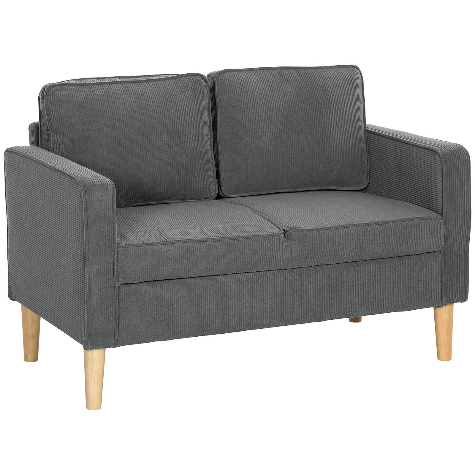 Compact 2 Seater Sofa With Under Seat Storage | One Size | Gray