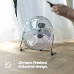 Chrome Floor Fan - 20"