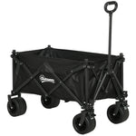 Foldable Garden Cart, Utility Wagon With Carry Bag | Black