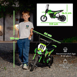 24v Battery Powered Ride On Motorcycle With Rear Suspension | Green