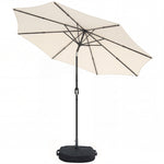 2.7 M Garden Parasol Umbrella With Cross Base, Sandbag | Cream
