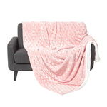 Geometric Triangle Velvet Throw | 160cm x 200cm | Blush Pink