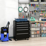 5-drawer Lockable Tool Cabinet With Wheels | Black
