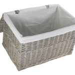 Wicker Grey Wash Finish Storage Basket | Extra Large | Gray