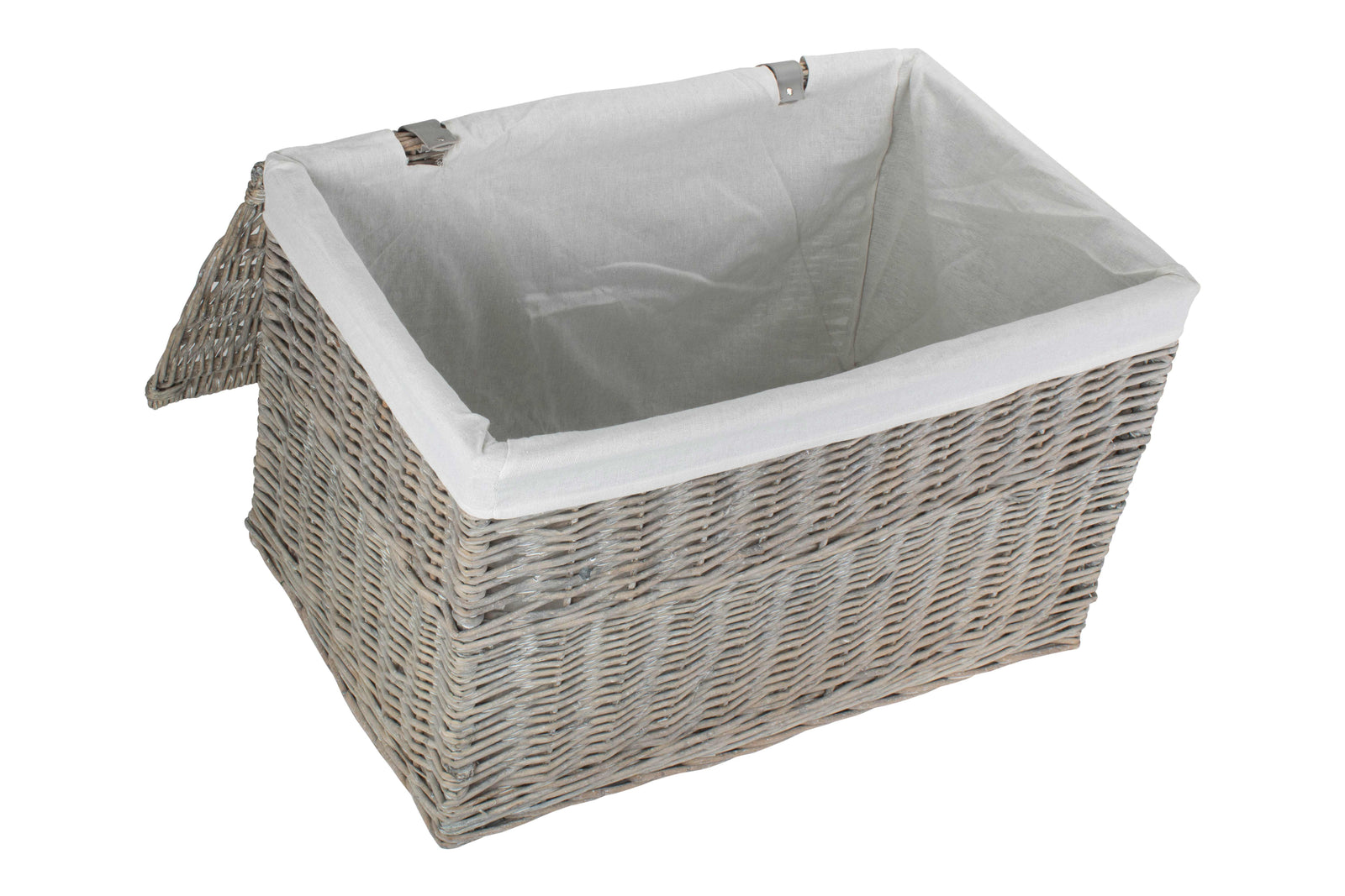 Wicker Grey Wash Finish Storage Basket | Extra Large | Gray