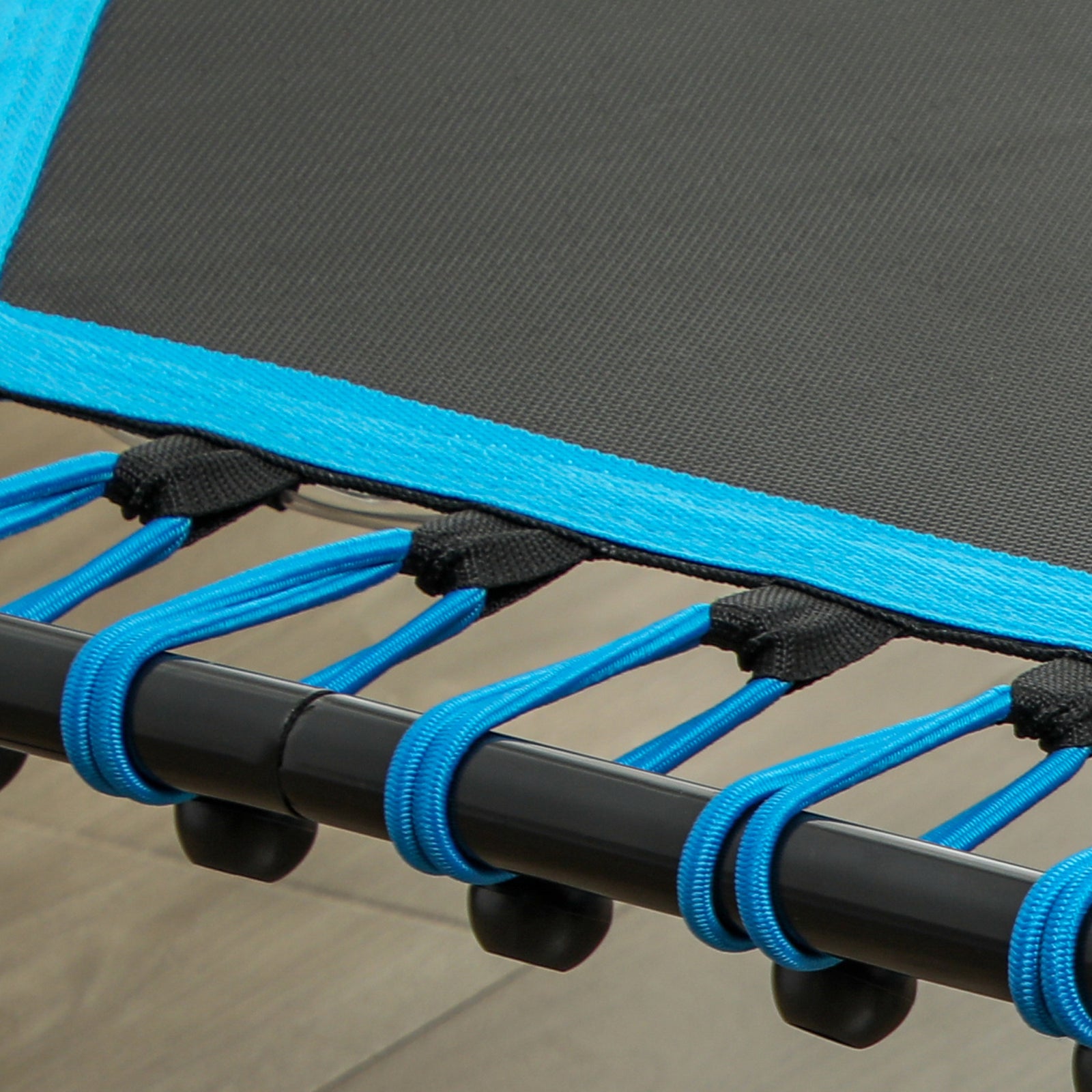 45" Fitness Trampoline With Adjustable Handle, Led Lights | Blue