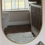 Emi- Gold Metal Runway Oval Mirror | 120cm x 40cm