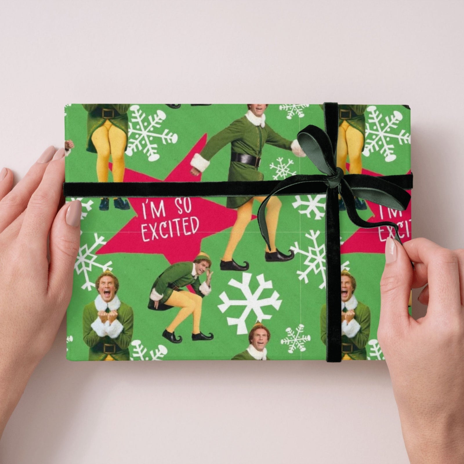 Elf Elf Christmas 4m Roll Wrapping Paper Official Product