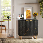 Sideboard Buffet Cabinet With 2 Doors And Adjustable Shelves | One Size | Black
