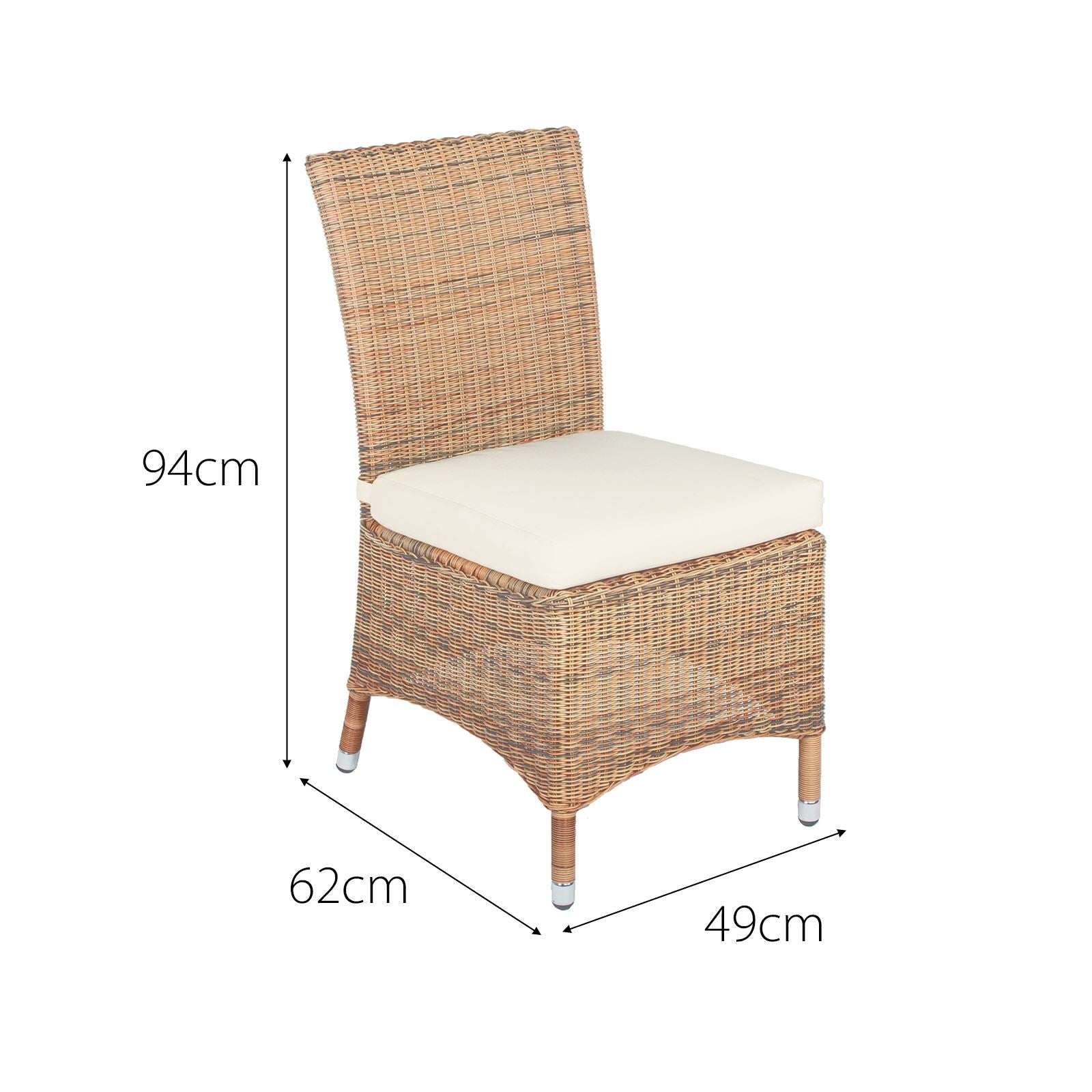 Barcelona Rattan 6 Seat Dining Set With Rectangle Table In 4 Seasons | 4 Seasons