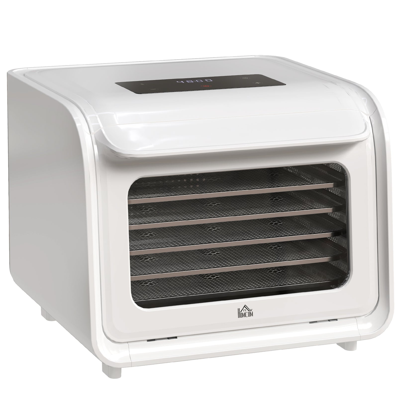 Food Dehydrator With 6 Stainless Steel Tray, For Fruit, Meat | One Size | White