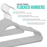 50pc Velvet Hangers - Grey