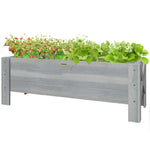 58l Raised Bed Planter, 100x36.5x36 Cm, Grey | Gray