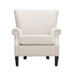 Breeins Vertical Channel Tufted Armchair With Nailhead Trim