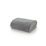 Hemsworth Chevron Soft Touch Throw 130x170cm – Super Cosy Decorative Blanket | 130cm x 170cm | Grey