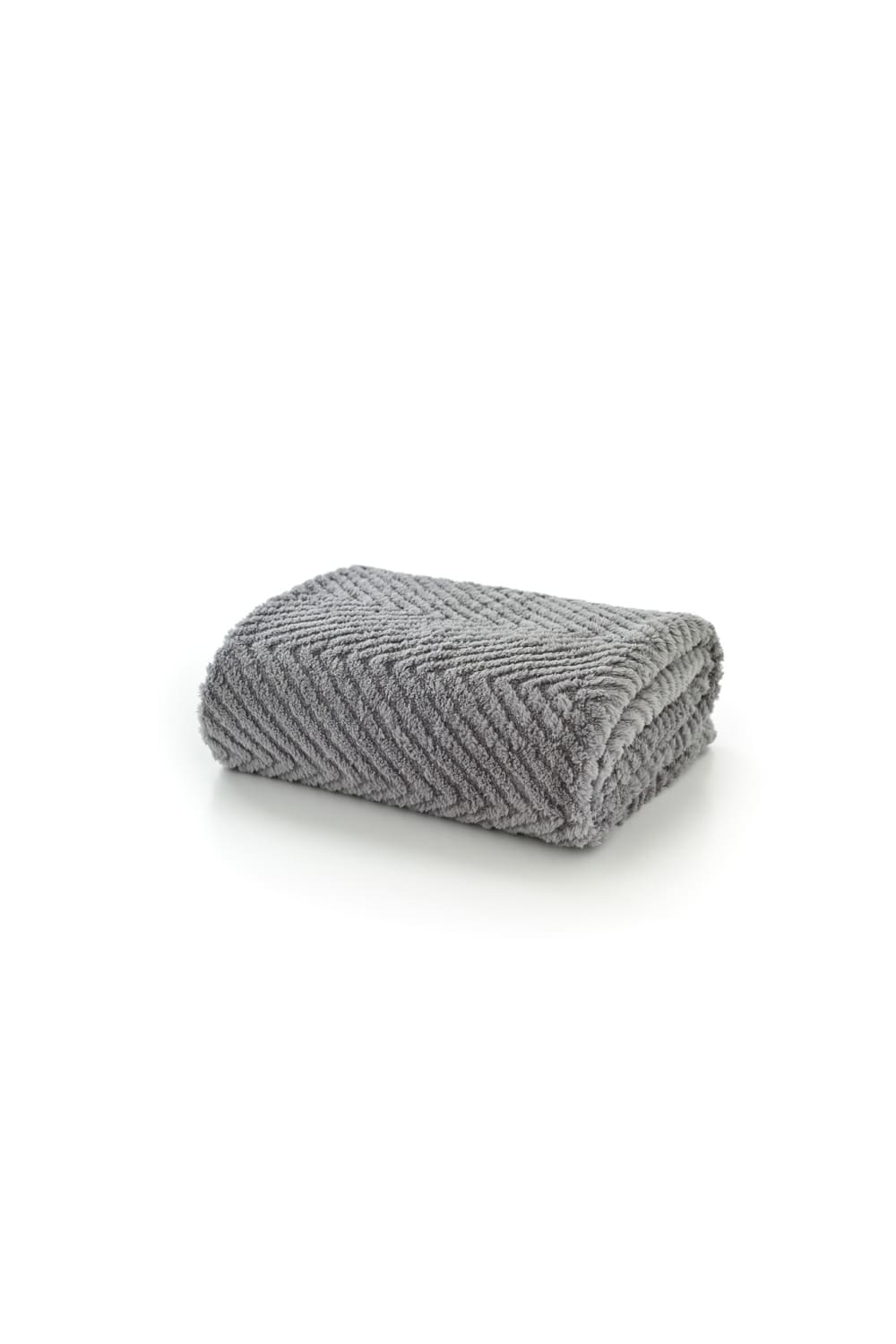 Hemsworth Chevron Soft Touch Throw 130x170cm – Super Cosy Decorative Blanket | 130cm x 170cm | Grey