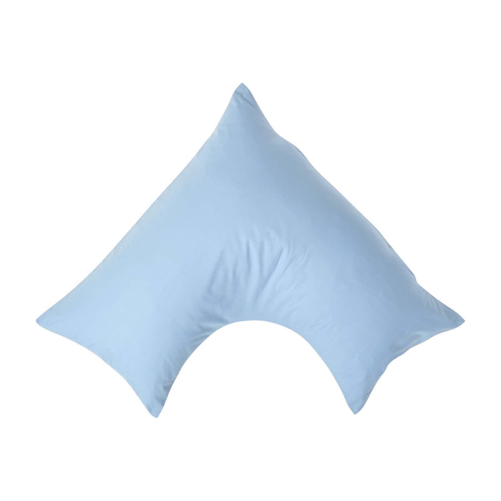 Egyptian Cotton V Shaped Pillowcase 200 Tc | V Shape | Blue