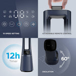 2-in-1 Bladeless Tower Fan With Hepa Filter For Air Purify