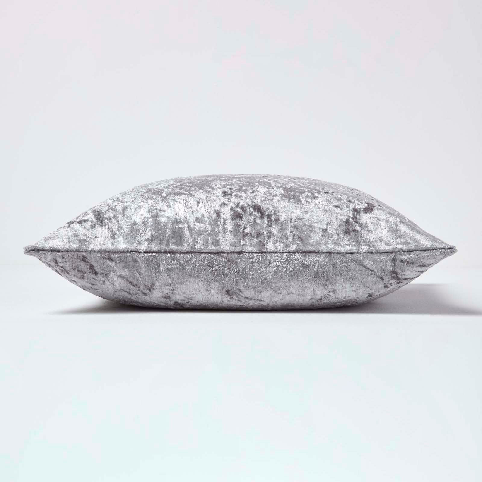Luxury Crushed Velvet Cushion Cover | 60cm x 60cm | Silver