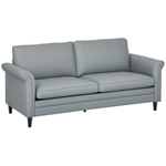 Modern 3 Seater Sofa For Living Room, Fabric Couch Settee | Grey