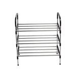 Multi Tiers Shoe Rack Organizer Stackable Space Saving Shoe Shelf | 3 | Black