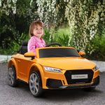 12v Battery Licensed Audi Tt Rs Ride-on Car W/ Remote, Headlight | Yellow