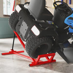 HOMCOM Foldable Ride Lawn Mower Lift, 400 Kg Telescopic Maintenance Jack