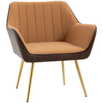 Accent Chairs Velvet Armchairs Living Room Bedroom | One Size | Brown