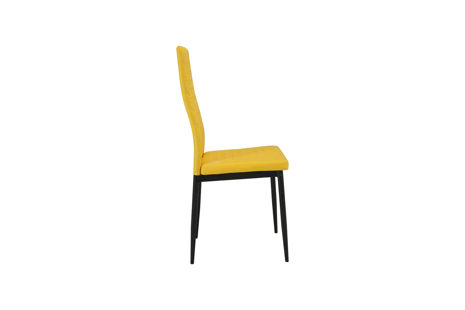 San Diego Marble Top Dining Table With Emily Leather Chairs | Mustard