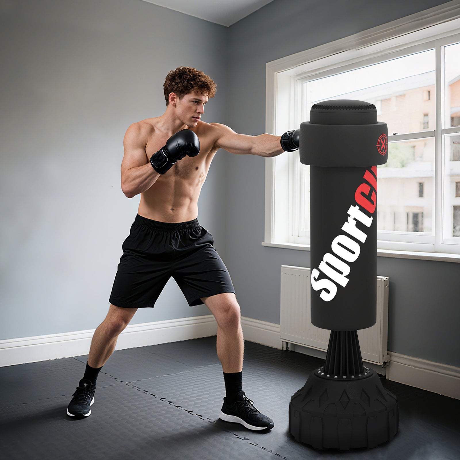 SPORTNOW Freestanding Punching Bag, 175cm Boxing Bag With Stand