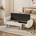 Breeins Linen Upholstered Storage Bench