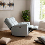 Electric Recliner Chair For Living Room – 270° Swivel, 135° Recline, Footrest, Usb & Type-c Charging | Blue