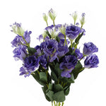 Pack Of 6 X 80cm Artificial Purple Wild Rose Stem - 36 Flowers