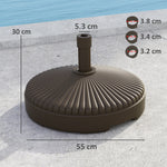 Garden Parasol Base, 28kg Sand Filled, 23kg Water Filled