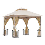 Gazebo Party Tent Canopy Sun Shade For Patio Garden 3x3metre | Beige
