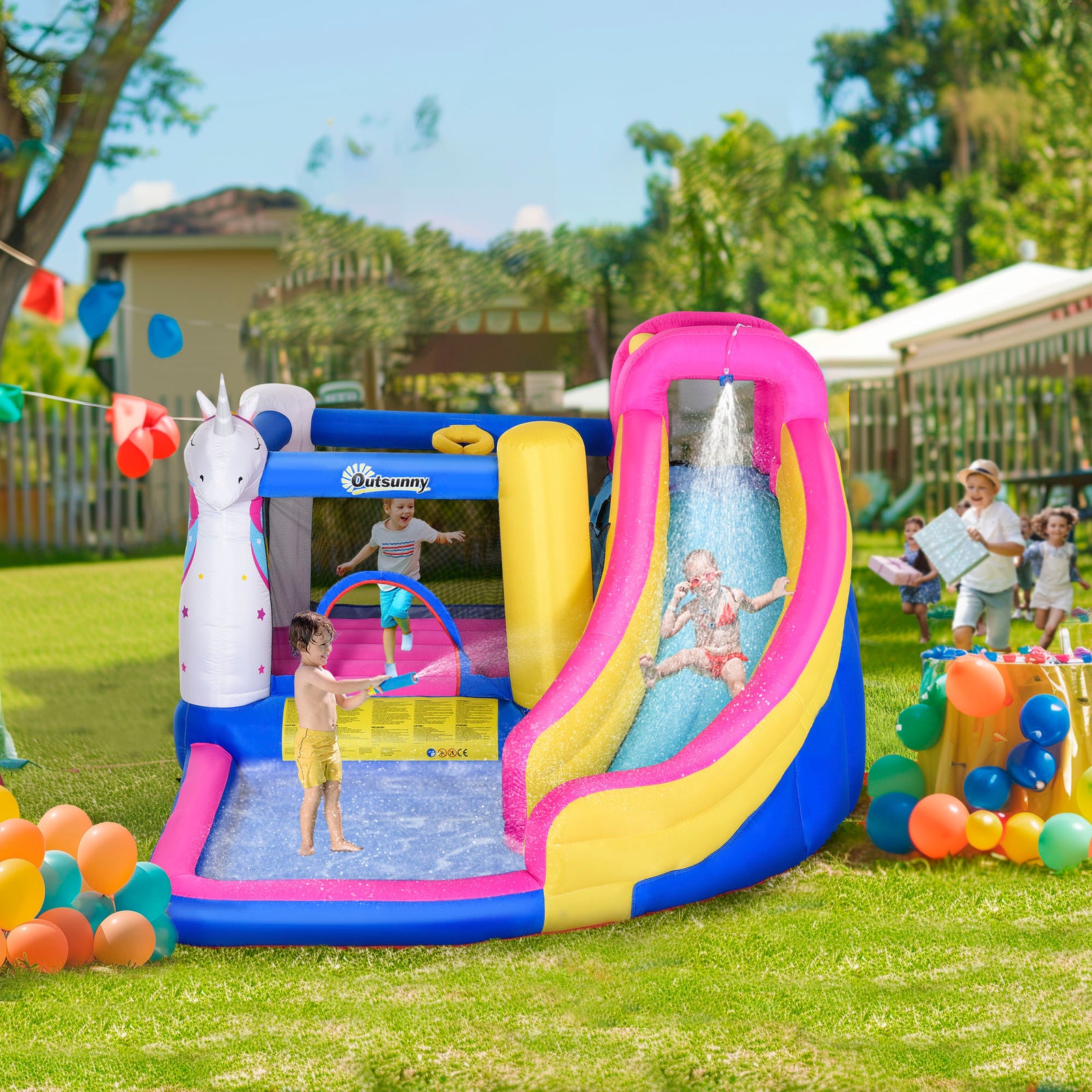 5 In 1 Bouncy Castle For Children With Blower, For Ages 3-8 Years