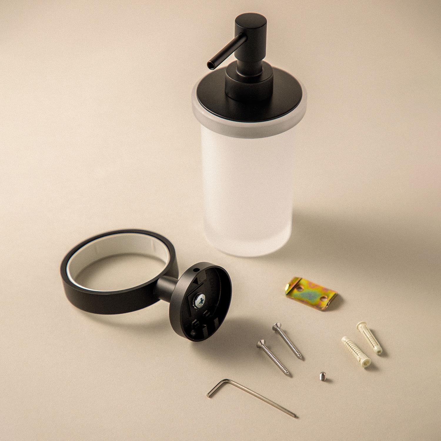 Soap Dispenser, 200ml, Matt Black, Anti-corrosion, Start Collection