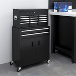 Top Chest And Roller Cabinet Combo Metal Tool Cabinet | Black