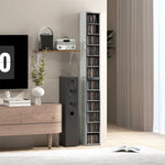 HOMCOM Set Of 2 Cd Storage Units With Adjustable Shelves, High Gloss