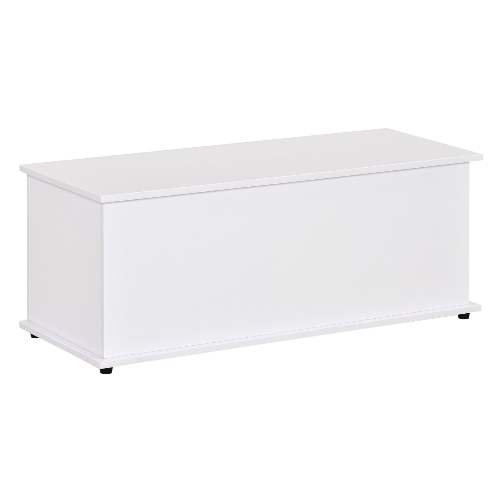 Storage Box Chest With Lid Spacious Collect Chipboard | One Size | White
