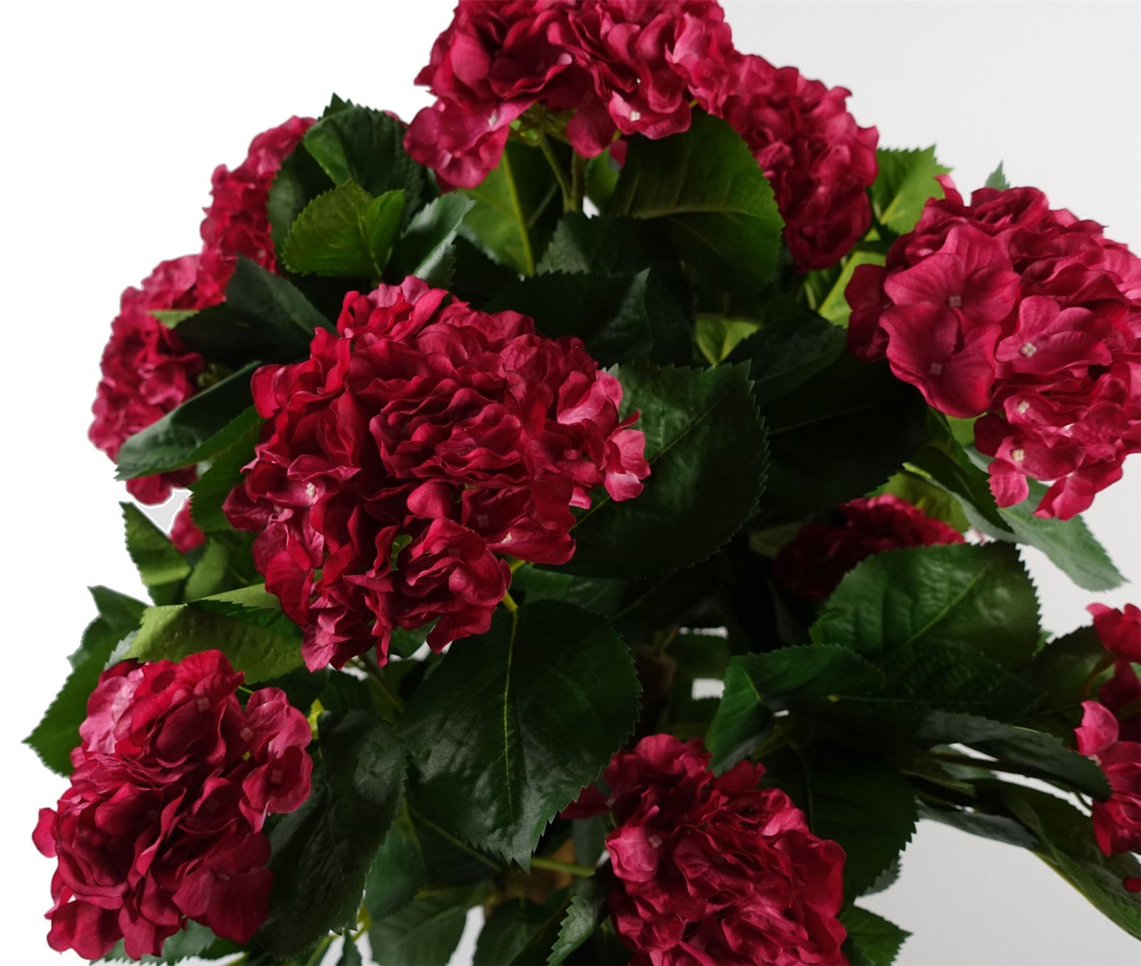 Artificial 75cm Pink Bush Hydrangea Plant Potted