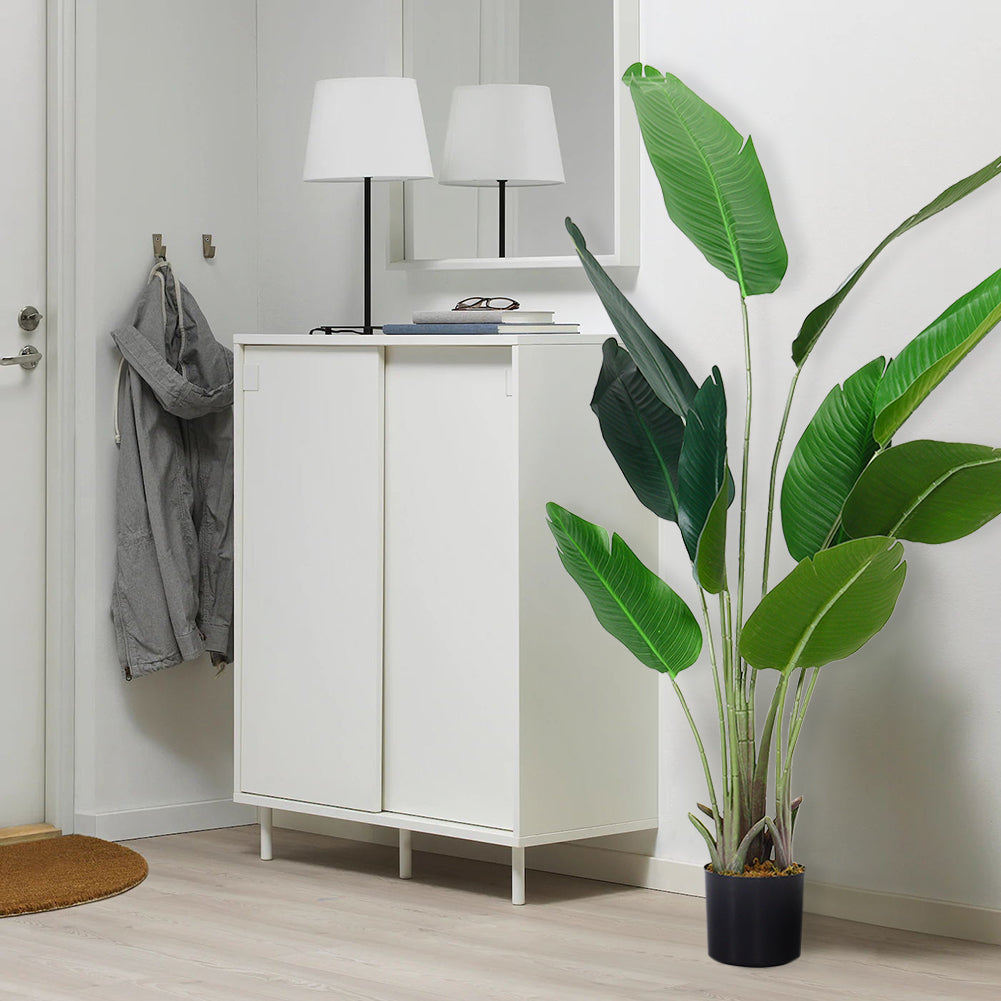 160cm/180cm Tall Artificial Banana Leaf Tree Faux Large Plants In Pot | Small