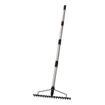 Stainless Steel Garden Tooth Rake – Adjustable Handle Length | Small
